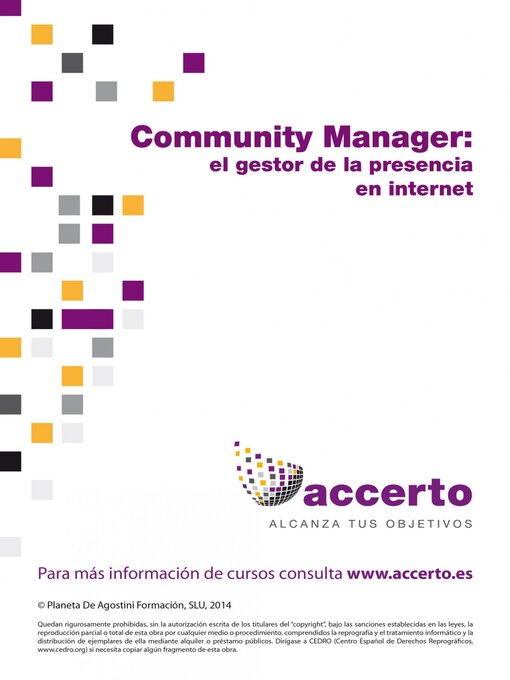 Title details for Community manager, el gestor de la presencia en Internet by Accerto - Available